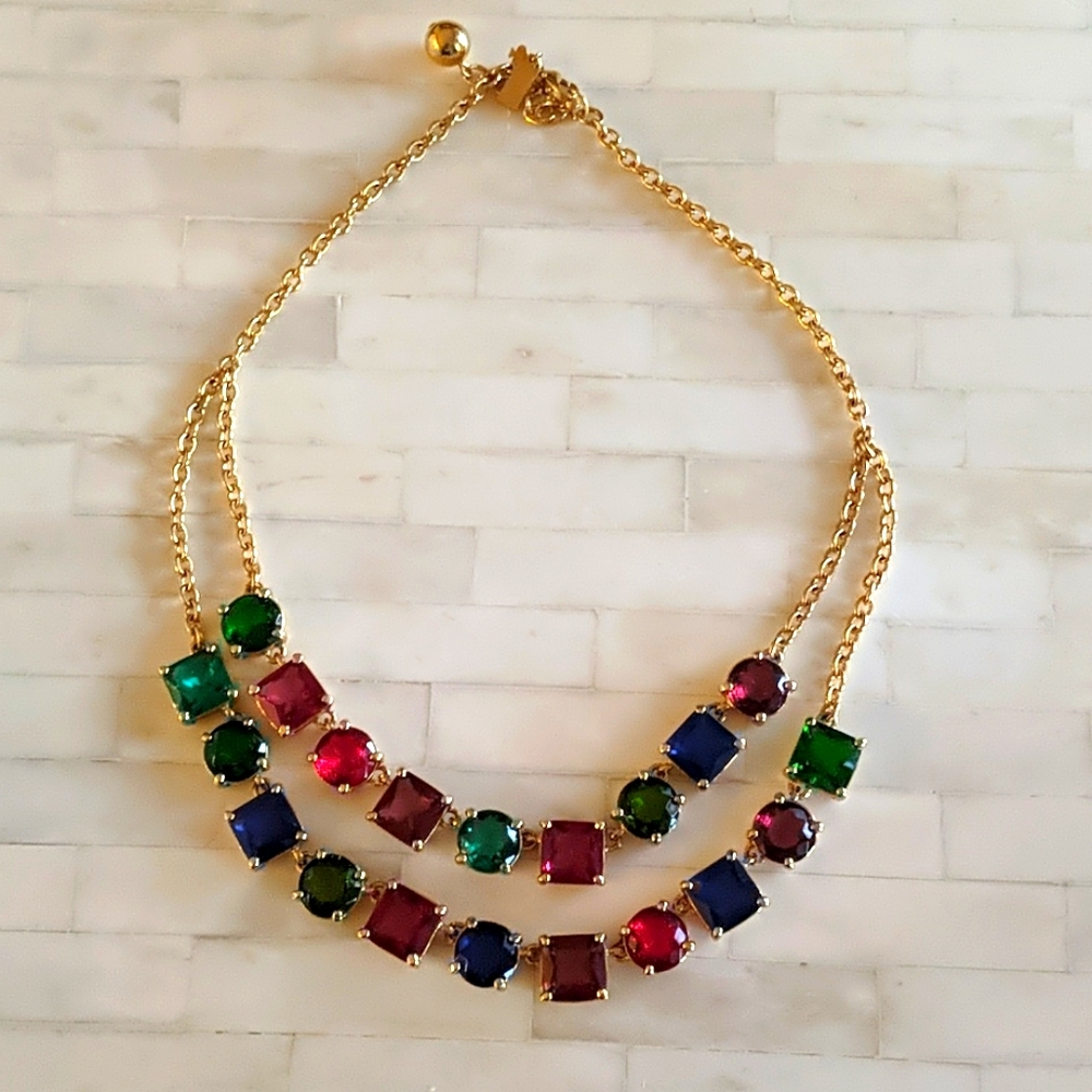 Kate Spade Jewel Tone Double Line necklace